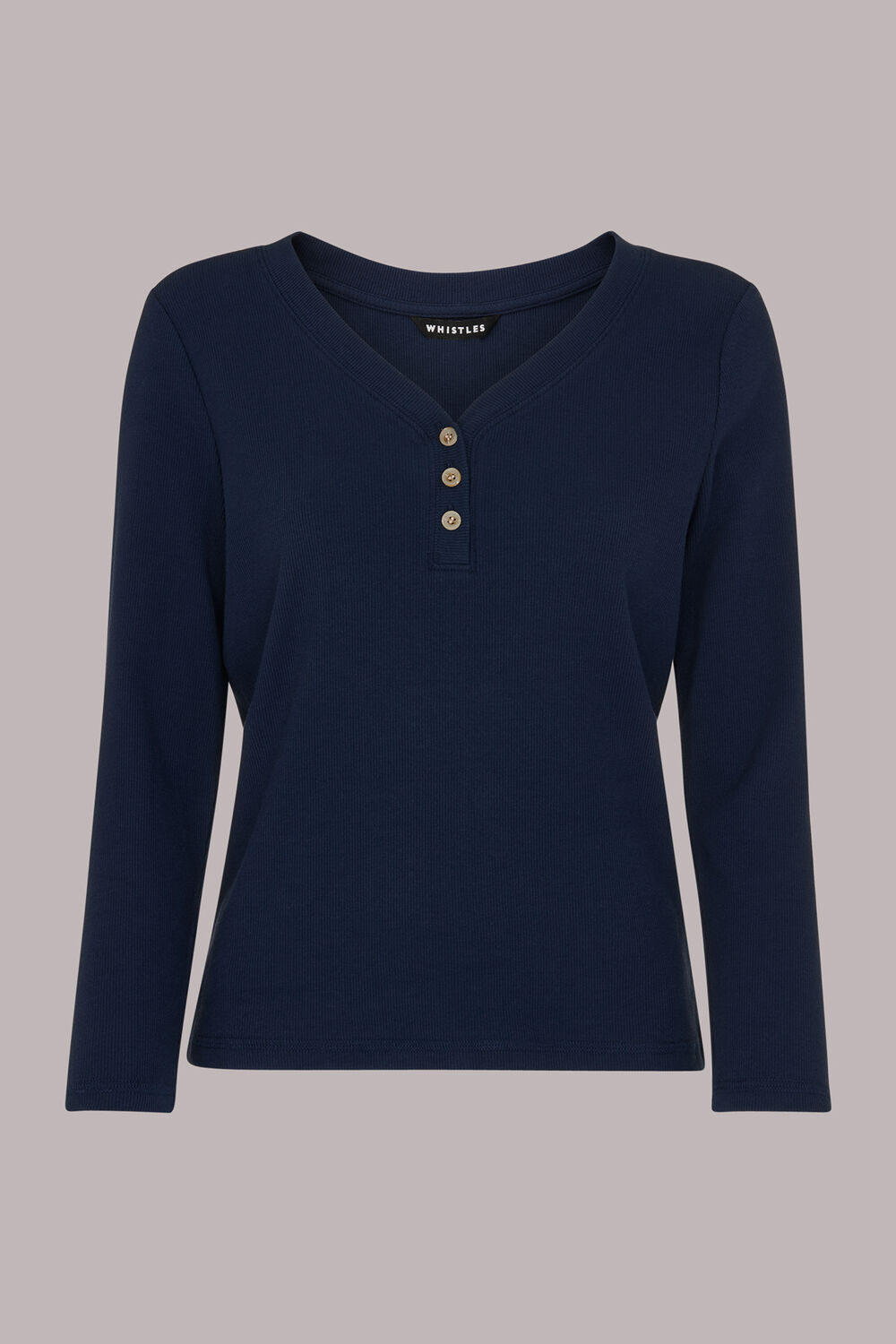 Paiton Ribbed Button Front Top